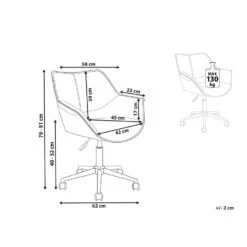 Beliani Bureaustoel NEWDALE - Bruin Kunstleer 4 Beliani Bureaustoel NEWDALE - Bruin Kunstleer -Beliani 54fae5378d8641c791bc72d4ec69dfbb