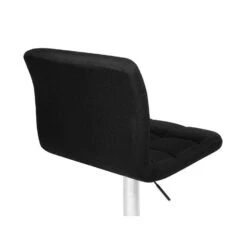 Beliani Barkruk MARION - Zwart Polyester -Beliani 579e2e9fea484d3a9c1ea061621fb1f2