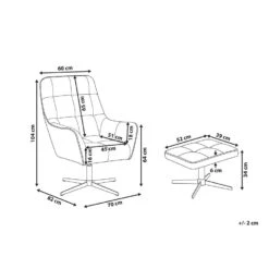 Beliani Fauteuil MOLLE - Grijs Fluweel -Beliani 5812731bbc8d4edea44f72e01f15e5f8