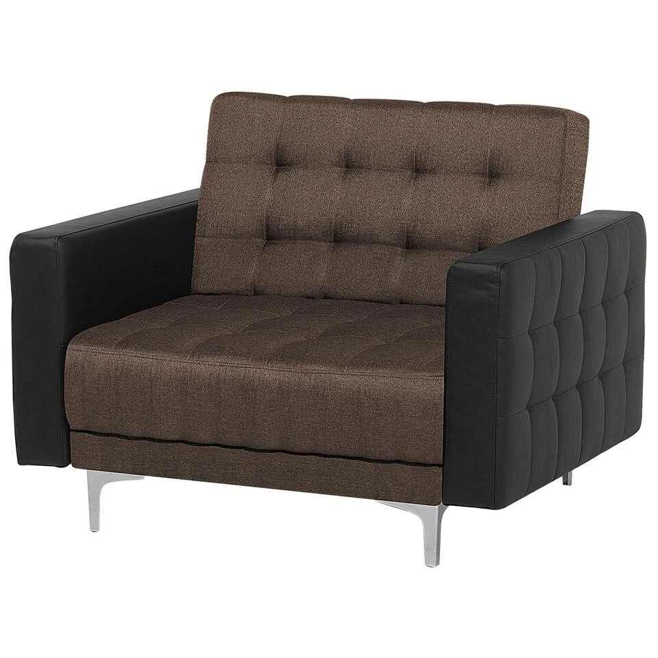 Beliani Fauteuil ABERDEEN - Bruin Polyester Beliani Fauteuil ABERDEEN - Bruin Polyester -Beliani 586efc786e5d4b358fd244443e280bce
