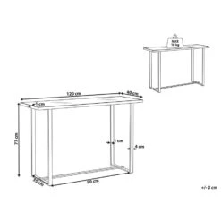 Beliani Consoletafel PLANO - Wit Veiligheidsglas -Beliani 5a1eec65a9004017969e02fc927a5edc