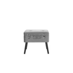 Beliani Hocker MALLARD - Grijs Fluweel -Beliani 5e10a8dc33df4f3ca17ba470fda0e39d