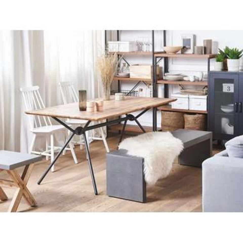 Beliani Eettafel AMSTERDAM - Donkere Houtkleur Mdf Beliani Eettafel AMSTERDAM - Donkere Houtkleur Mdf -Beliani 5ec3970a49754f83bc41e4459ec0c4e6