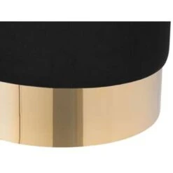 Beliani Poef SOPHIA - Zwart Fluweel -Beliani 60cfc32756644711843e808261bb943f