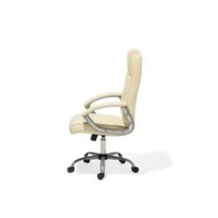 Beliani Bureaustoel COMFORT - Beige Kunstleer -Beliani 616fcf61d1934893b4f0d84f5e430152
