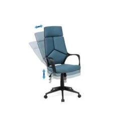 Beliani Bureaustoel DELIGHT - Blauw Polyester -Beliani 6382ae6da8e04ff7aab5db71202c8ae1