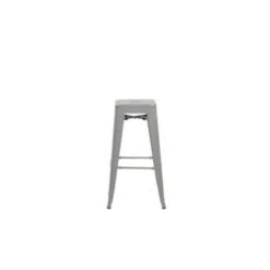 Beliani Barkruk CABRILLO - Zilver Metaal -Beliani 68cf4ded02b245a2baa3a8ad7d1222e5