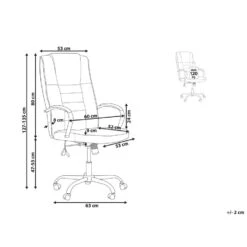 Beliani Bureaustoel GRANDEUR - Beige Kunstleer -Beliani 6a175f1581464dc7bb072422a56c8d59 1