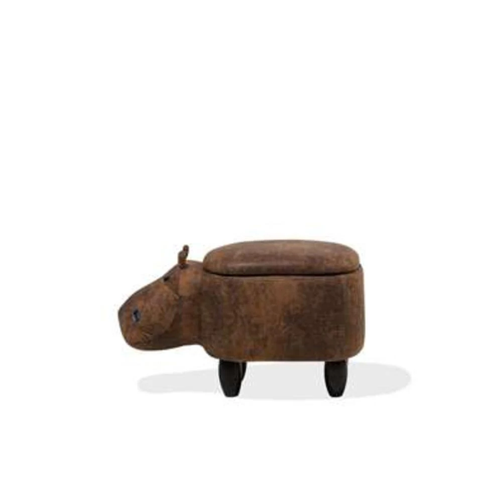 Beliani Dierenhocker HIPPO - Bruin Kunstleer Beliani Dierenhocker HIPPO - Bruin Kunstleer -Beliani 6a7d05bf3e5b4dc8a0bed2fae9ebbac2