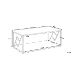 Beliani Salontafel FORRES - Donkere Houtkleur Spaanplaat -Beliani 6b377d65f1c54029a9efc7726945a877
