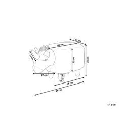 Beliani Dierenhocker UNICORN - Roze Polyester, Katoen -Beliani 6d27e107b243435bbab248c05247b511