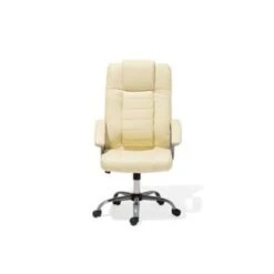 Beliani Bureaustoel COMFORT - Beige Kunstleer -Beliani 70e26f248bda4d33a5746852e692b2fa