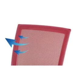 Beliani Bureaustoel RELIEF - Rood Mesh -Beliani 70fdea6af665421fbdbf08e216c5a2c3