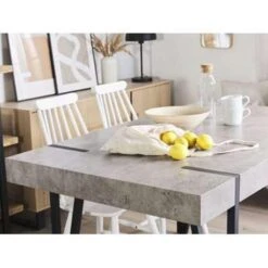 Beliani Eettafel ADENA - Grijs Mdf 4 Beliani Eettafel ADENA - Grijs Mdf -Beliani 710938bd4e3f462c9df6644a3fe65e2b