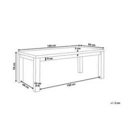 Beliani Eettafel TESA - Lichte Houtkleur Acaciahout -Beliani 756061b6a6e0436091b270c3ddce6430