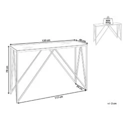 Beliani Consoletafel WESO - Zilver Veiligheidsglas -Beliani 779b525b192740fba9fd773146bf9144