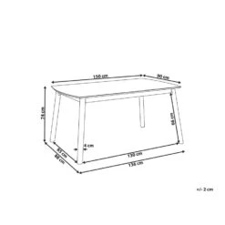 Beliani Eettafel ELBA - Donkere Houtkleur Mdf -Beliani 788d81c4daf34ff78b585ab69757d50f