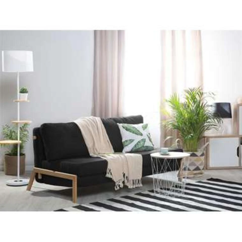 Beliani Tweezitsbank - EDLAND Zwart Polyester Beliani Tweezitsbank - EDLAND Zwart Polyester -Beliani 7a7a2880b49549ea839bf42526943d10