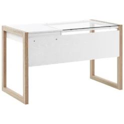 Beliani Bureau JENKS - Wit Vezelplaat -Beliani 7d21df69d0bd4125a85827c04f95b522