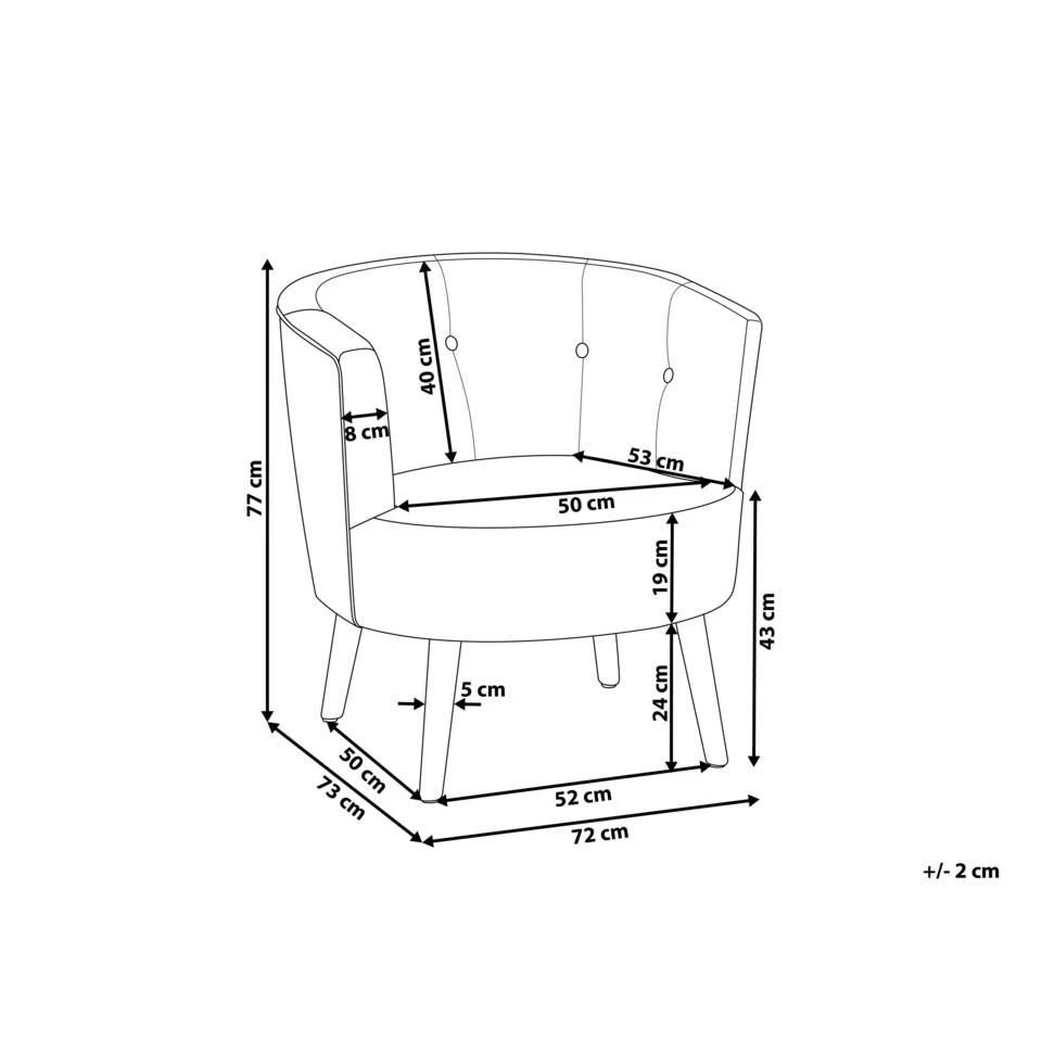 Beliani Fauteuil ODENZEN - Multicolor Polyester Beliani Fauteuil ODENZEN - Multicolor Polyester -Beliani 7e43ad7786364f7f9c5898660d167e60