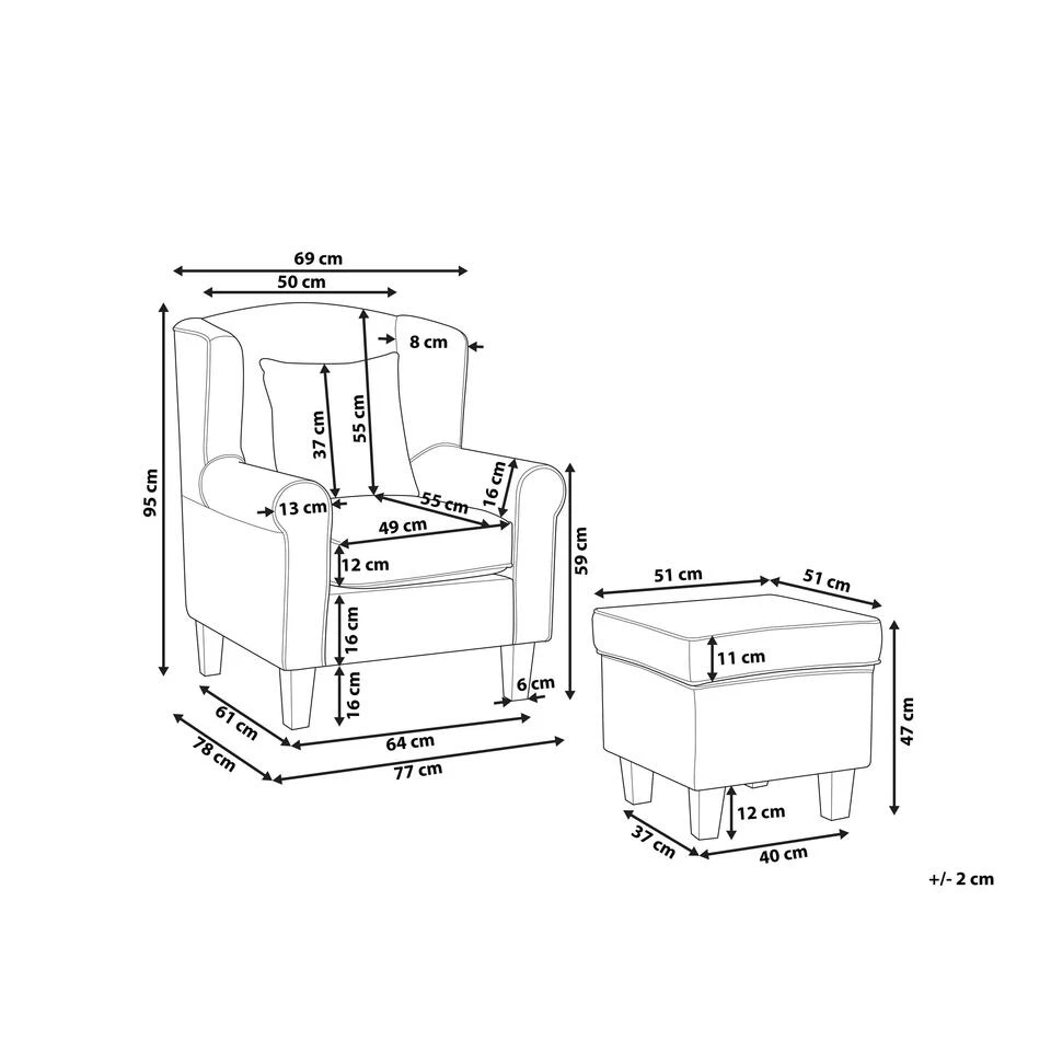 Beliani Fauteuil HAMAR - Groen Katoen, Polyester Beliani Fauteuil HAMAR - Groen Katoen, Polyester -Beliani 7f9787519c2f406183d466779bf32c2f 1