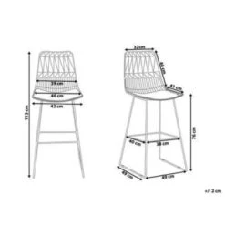 Beliani Barkruk PRESTON - Zwart Staal -Beliani 7fbb0709ab1144a4849944bbdbc0a089