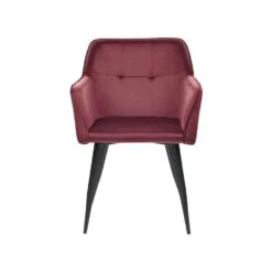 Beliani Eetkamerstoel JASMIN - Rood Fluweel -Beliani 81dca8eddf7b4def89cf658638801c83