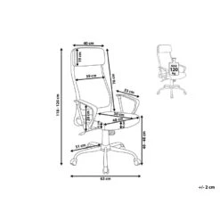 Beliani Bureaustoel PIONEER - Blauw Polyester -Beliani 825e3531dba544a793fbe54c8f362c19