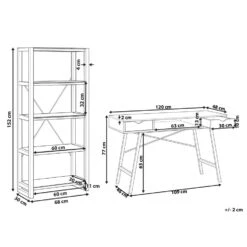 Beliani JENKS/CLARITA - Wit Mdf, Vezelplaat -Beliani 85d62eeeb05c4479918517480b5f42b0