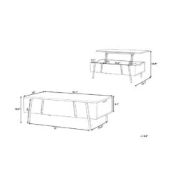 Beliani Salontafel BLACKPOOL - Lichte Houtkleur Spaanplaat -Beliani 86e4d368010149cb94f76ee3b1f2e2d8