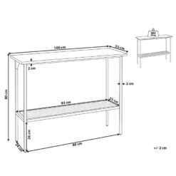 Beliani Consoletafel DORENA - Lichte Houtkleur Mdf -Beliani 87093135f46749e49ffc6e4162edd135
