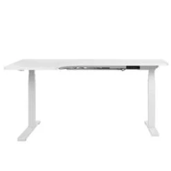 Beliani Verstelbaar Bureau DESTIN - Wit Spaanplaat -Beliani 8b4237207d0c472dbcd24edde104ac40