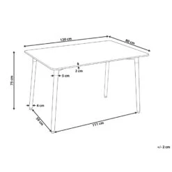 Beliani Eettafel NEWBERRY - Wit Mdf -Beliani 8b764daf8e2b4112af72f6a7929d1225