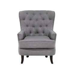 Beliani Fauteuil VIBORG - Grijs Polyester -Beliani 8b90b653f2494a4da1f49f41f91d5910