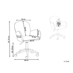 Beliani Bureaustoel PRIDDY - Groen Fluweel 4 Beliani Bureaustoel PRIDDY - Groen Fluweel -Beliani 8dcaeaa997ba4bf991d73ce6e9484dab