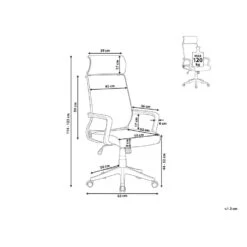 Beliani Bureaustoel LEADER - Grijs Kunstleer -Beliani 8f69c468683240e89b001b64398bfbf4 2