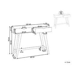 Beliani Consoletafel SULLY - Wit Mdf -Beliani 919ff1c6b3aa451fab17f9c794cd9664