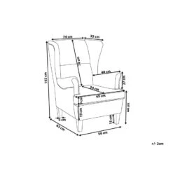 Beliani Oorfauteuil ABSON - Blauw Polyester -Beliani 934a5aa004434d3885f12666fc305aab 1