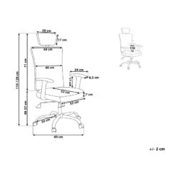 Beliani Bureaustoel NOBLE - Rood Polyester 4 Beliani Bureaustoel NOBLE - Rood Polyester -Beliani 939a60ee261a4c6ea049a1db23f70bb7