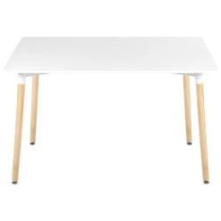 Beliani Eettafel NEWBERRY - Wit Mdf -Beliani 95027d28da364001a5633aa188b082e1