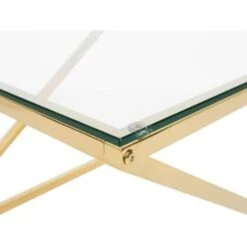 Beliani Salontafel BEVERLY - Goud Glas -Beliani 988121825648465dab512591ed511170