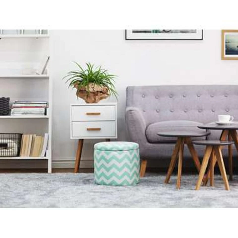 Beliani Poef TUNICA - Groen Katoen Beliani Poef TUNICA - Groen Katoen -Beliani 98b1a2a02b5448628a56a58171c0e352