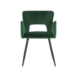 Beliani Eetkamerstoel SANILAC - Groen Fluweel -Beliani 99944672fa9c46a1a2645ad6ef261cd9