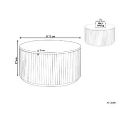 Beliani Salontafel KIRKWOOD - Lichte Houtkleur Mdf -Beliani 999a6a3eeaa341c0b1a7dcc2c24b6bf5