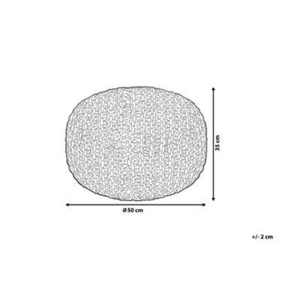 Beliani Poef CONRAD - Grijs Katoen Beliani Poef CONRAD - Grijs Katoen -Beliani 9a389fdcc2234958befb0ab3ec5b4099 1