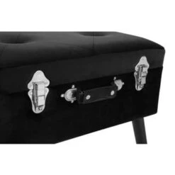 Beliani Hocker MALLARD - Zwart Fluweel -Beliani 9b41c4c5b9d14f9db774ada87a22b48a