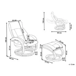 Beliani Massagestoel FORCE - Bruin Kunstleer -Beliani 9b6345c929504169a367f7b6e2f439be