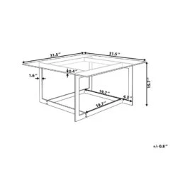 Beliani Salontafel CRYSTAL - Zilver Glas -Beliani 9b6cde6afdf54434ad17b22177632911