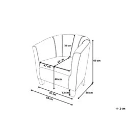 Beliani Fauteuil BORWICK - Bruin Kunstleer -Beliani 9cb9cc6958a24eb8a4d57eaacae478f9