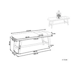 Beliani Hocker PHOLA - Lichte Houtkleur Polyester -Beliani 9cc44781bfe348c6bde50171671ec110